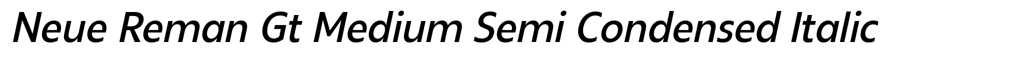 Neue Reman Gt Medium Semi Condensed Italic image